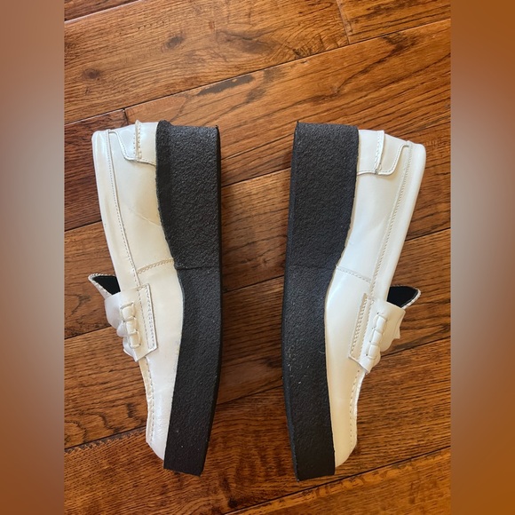 Yohji Yamamoto Loafers Soft Glass Thick Sole White Black Size 7 (2 Japanese) - Picture 3 of 16